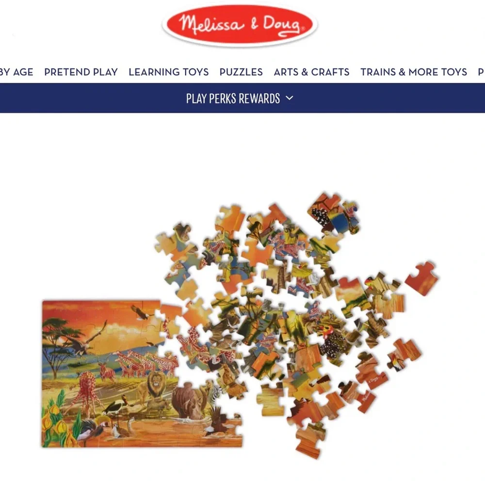 Melissa and Doug 100 piece Safari floor puzzle